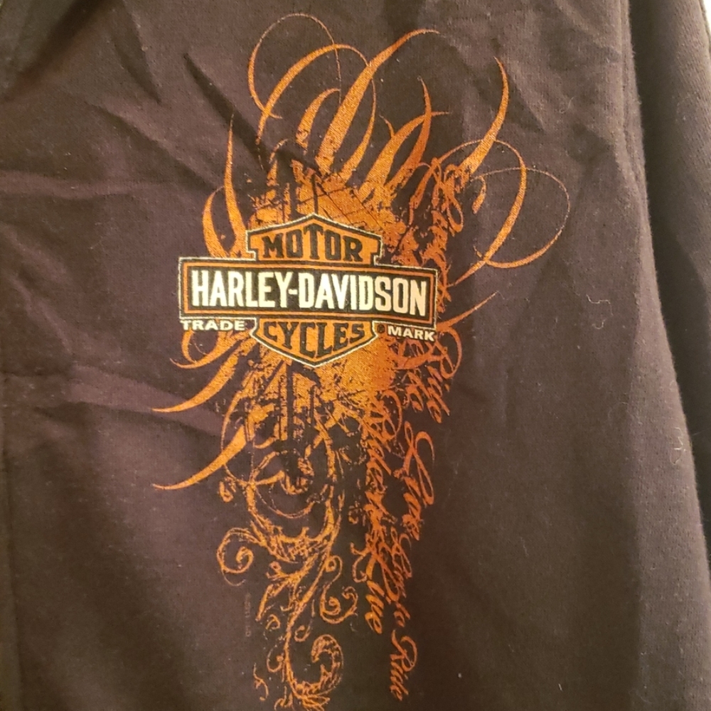 Harley-Davidson Zip Up Sweatshirt Black Small - Picture 2 of 5